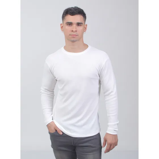 Remera Hombre Cuello Redondo Mangas Larga Con Expande Ravish