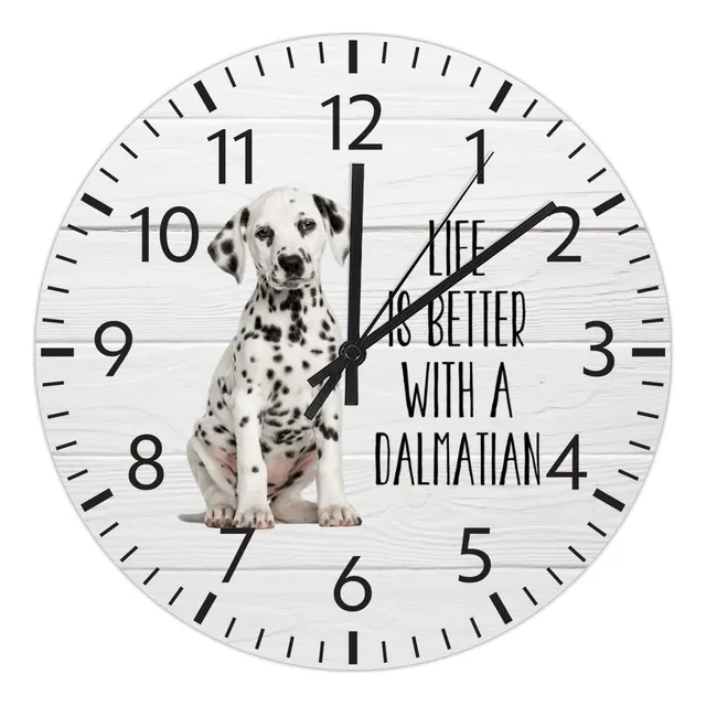 Aroggeld Life Is Better With Dalmata Dog Reloj Pared Pvc 10 