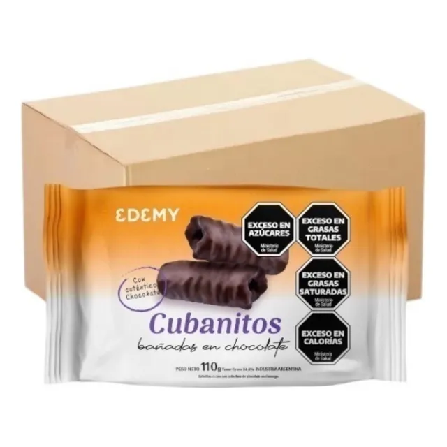 Cubanitos Bañados En Chocolate Edemy X16 Paquetes