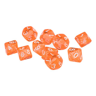 D10 Diez Juegos De Dados Plástico Para Rpg & Games Naranja D10 Diez Juegos De Dados Plástico Para Rpg & Games Naranja