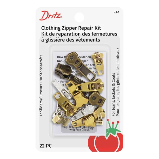 Dritz 312, Kit De Reparacion De Cremalleras Para Ropa, Su...