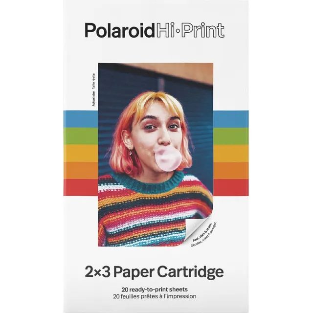 Polaroid Paquete De Cartuchos De Papel Hi-print 2x3 (20 Imp) Color Blanco