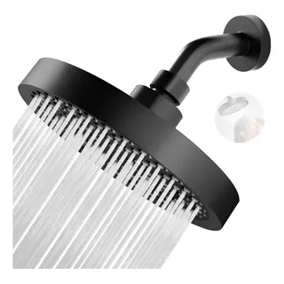 Cabezal De Ducha Regadera Alta Presión Para Baño Redonda,yhdzsw Ducha Regadera De Lujo Tipo Lluvia Color Negro