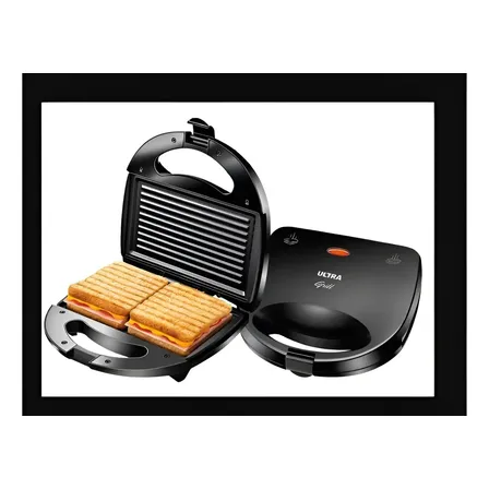 Sanduicheira E Grill Antiaderente Ultra Mondial S-13 750w Cor Preto 127v