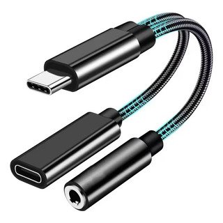 Cable De Carga Usb Tipo C A 3,5 Mm 2 En 1 Con Conector De Au Cable De Carga Usb Tipo C A 3,5 Mm 2 En 1 Con Conector De Au