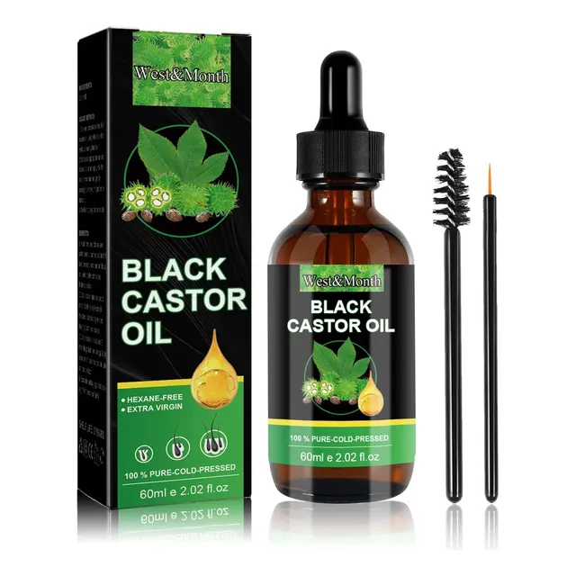 Aceite De Ricino Negro De Jamaica, Aceite De Ricino Frío Sin