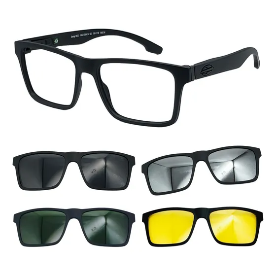 Armação Oculos Mormaii Swap Com 4 Clipons