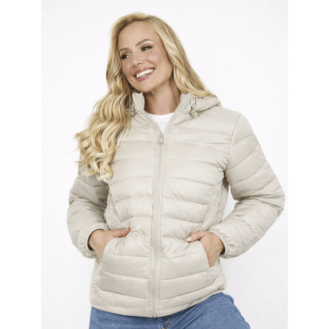 Jaqueta Puffer Feminina Bobojaco Casaco Impermeável Bolso