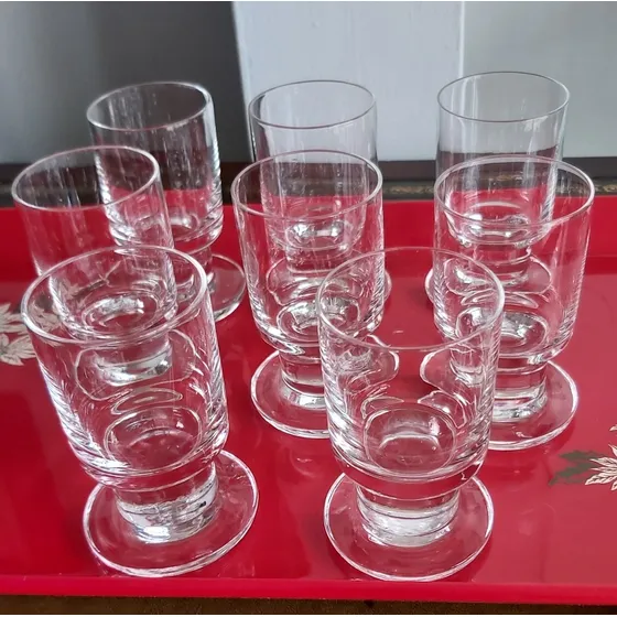 Copas Fino Cristal Icet Arte Murano Jueg 8 Piezas Auténticas