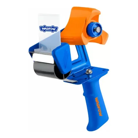 Porta Cinta De Embalaje 135mm Wadfow Wxq1a01 Color Azul y Naranja