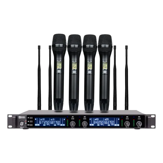 Microfonos Rodeosonido Rs4 Inalambricos 4 Canales Mano Uhf