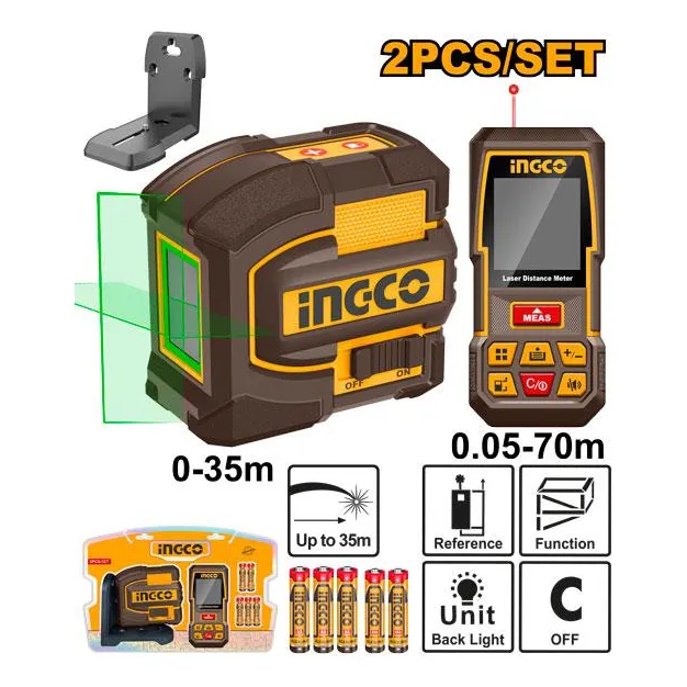 Nivel Laser 2 Lineas Con Metro Laser 0.05 A 70mts Con Iman