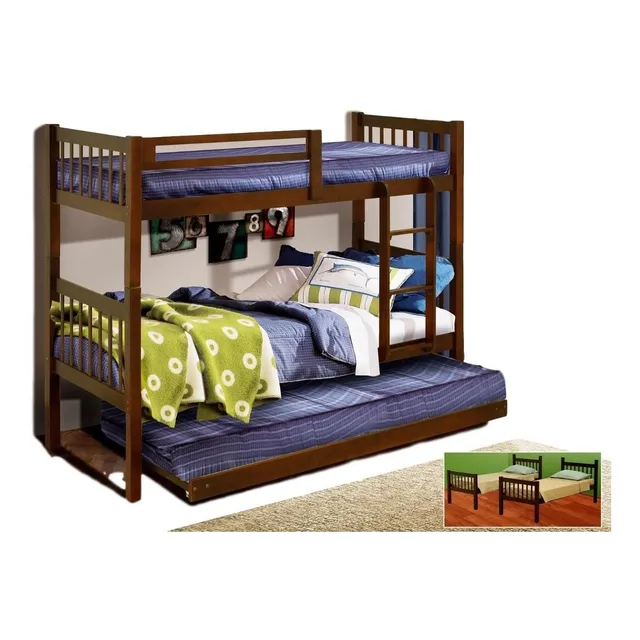Litera Alabama 3 Camas Individuales - Chocolate Këssa Mueble