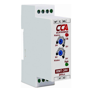 Relé Monitor De Tensão 24vcc - Ajuste Mín. (18v~24v) - Máx. Relé Monitor De Tensão 24vcc - Ajuste Mín. (18v~24v) - Máx.