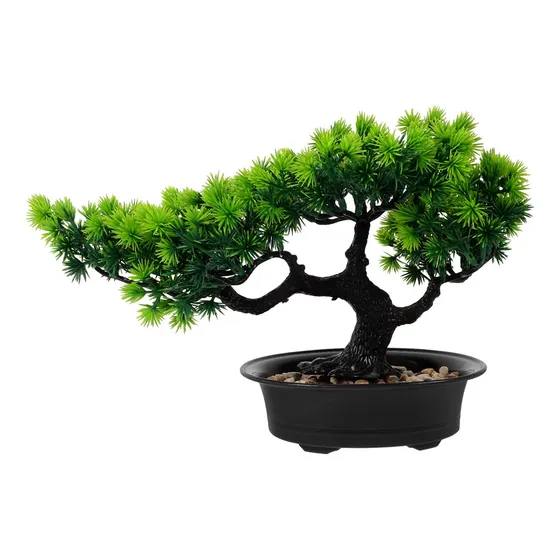 Bonsai Artificial Pinheiro Falso Vaso De Planta Falso Cedro
