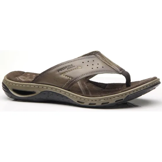 Chinelo Dedo Masculino Pegada Couro Conforto Antiderrapante