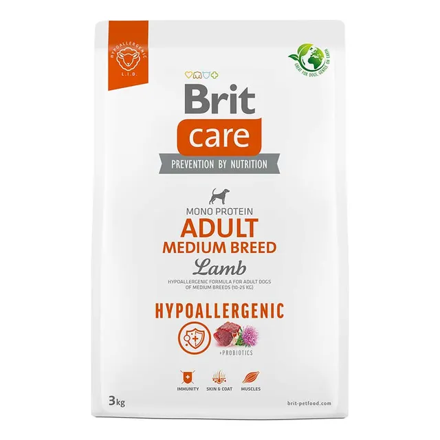 Brit Care adulto hipoalergénico razas medianas cordero 3kg