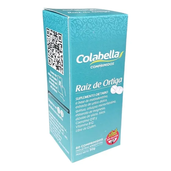 Raiz De Ortiga Colabella Comprimidos Sin Gluten Q10 B12