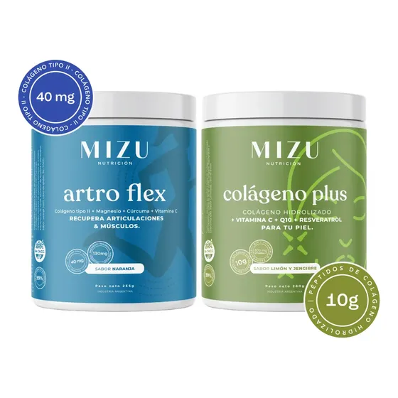 Combo Mizu | Colágeno 1 Y 2 + Magnesio + Vitamina C + Q10