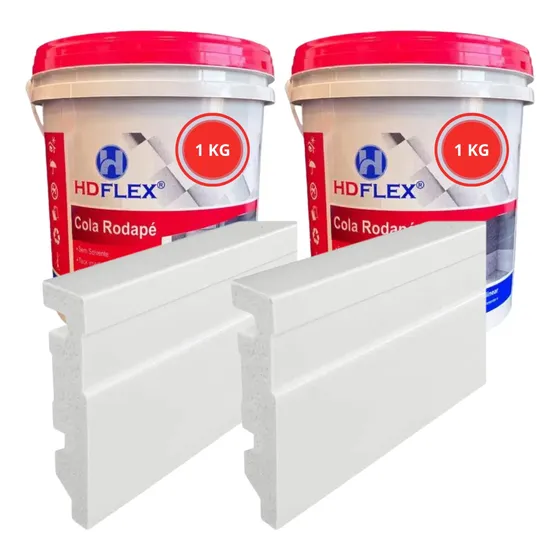 Colas De Rodapé Molduras Mdf - Pvc - Poliestireno 1kg-2un