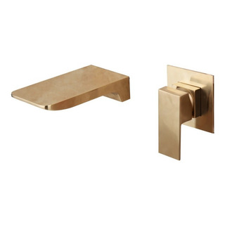Llave Grifo Monomando Pared Lavabo-tina Oro Cepillado Llave Grifo Monomando Pared Lavabo-tina Oro Cepillado