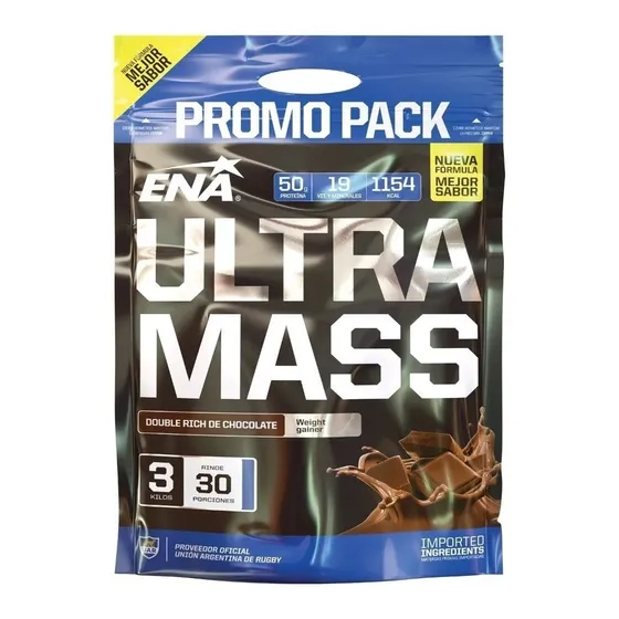 Ena Sport Ultra Mass Ena 3kg Ganador De Peso Gainer Proteina