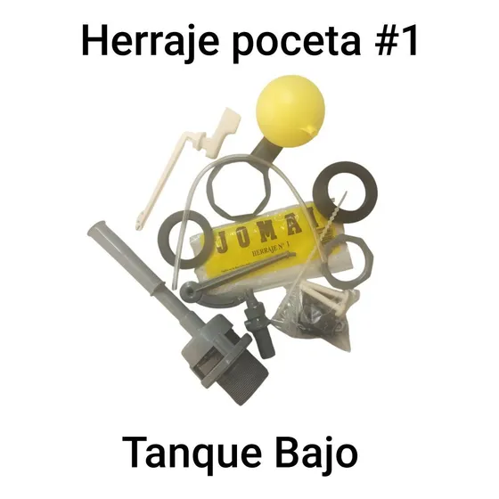 Herraje Para Poceta Tanque Bajo W.c #1 Marca Jomai 