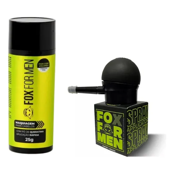 Fibras Capilares Keratina 25g + Aplicador Fox For Men