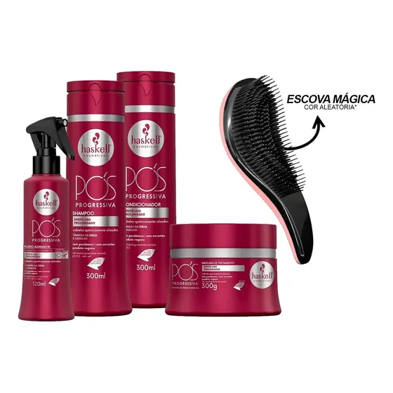 Haskell Pós Progressiva Kit Completo 300ml C/4 Produtos