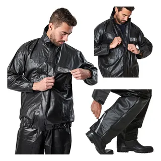 Conjunto Capa Chuva Moto Emborrachada ImpermeĂĄvel Com Gola Conjunto Capa Chuva Moto Emborrachada ImpermeĂĄvel Com Gola