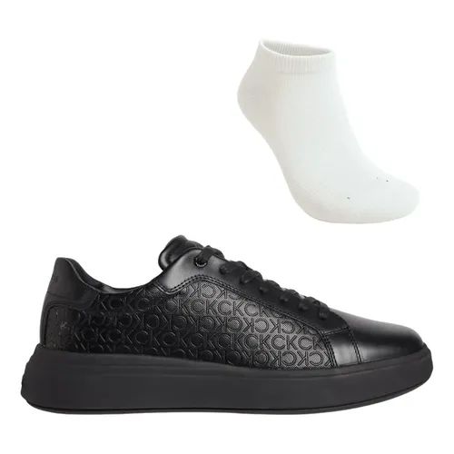 Kit Tênis Casual Masculino Calvin Klein Queima Full E Meia Preto Lisa 41 Br