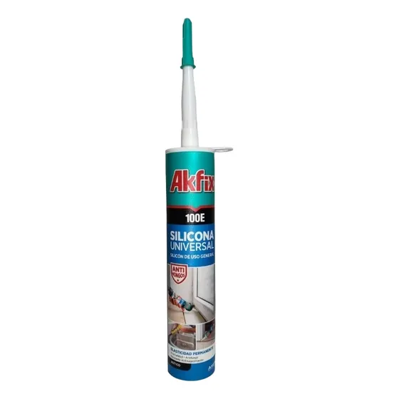 Silicona Baño Cocina Transparente Antihongo Sella+pega Akfix