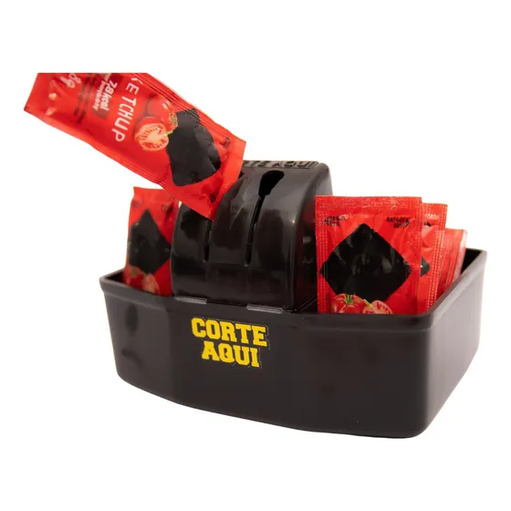 Porta Sache Com Cortador Kit 8  Peças Preto