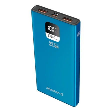 Batería Externa Power Bank 10000 Mah 22.5w Powerdelivery Master-g Color Azul