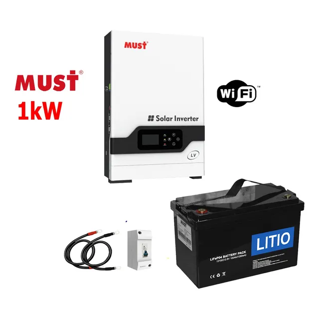 Respaldo Eléctrico Inversor Híbrido 1kw+batería Litio 1280wh