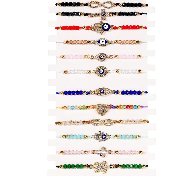12pcs Bisuteria Para Pulseras Mal De Ojo Amistad Regalo
