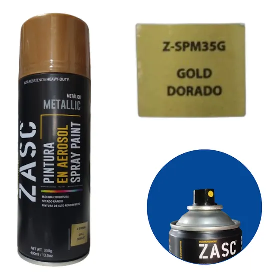 Pintura En Spray Zasc Color Dorado 400ml