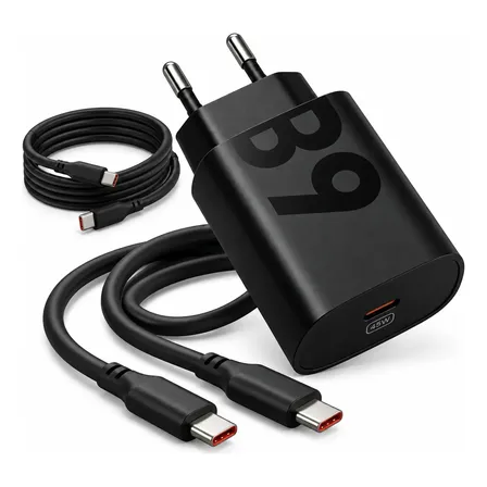 Carregador Turbo 68w Para Motorola Usb-c Ultra Rápido Preto