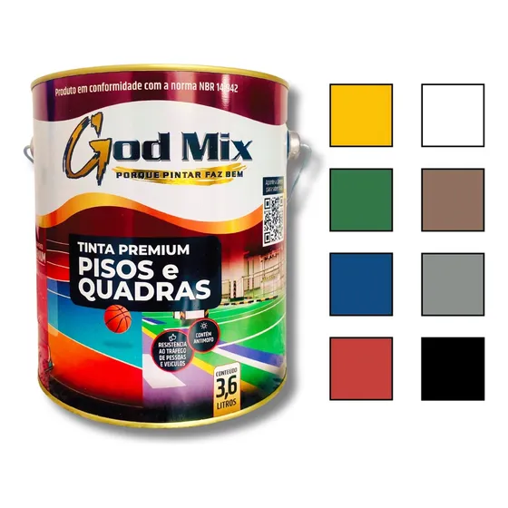 Tinta Piso Premium Concreto Asfalto Calçada Quadra 3,6 Cores