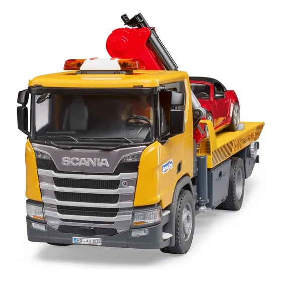 Bruder Camion Scania 560r Con Grua Y Auto Escala 1:16