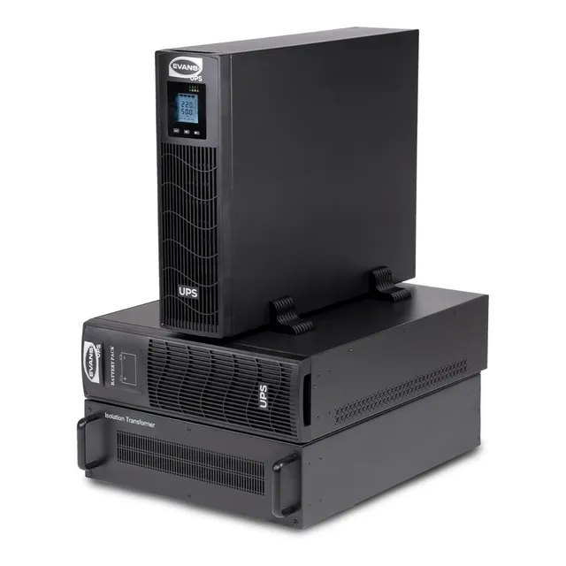 Ups Evans On-line Doble Conversión 6kva Color Negro