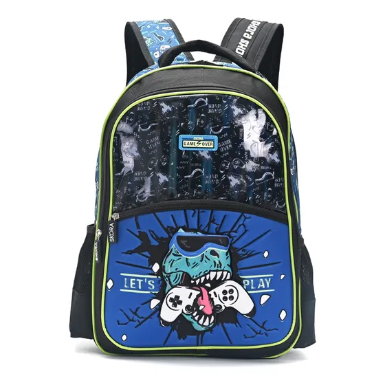 Mochila Escolar Infantil Urbana 18' Skora Diseño Dinosaurio 