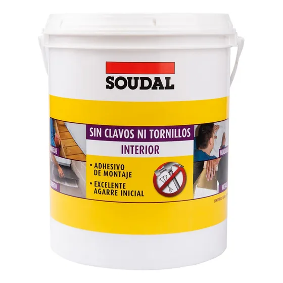 Adhesivo De Montaje Sin Clavos Blanco 3,8 Kg | Soudal