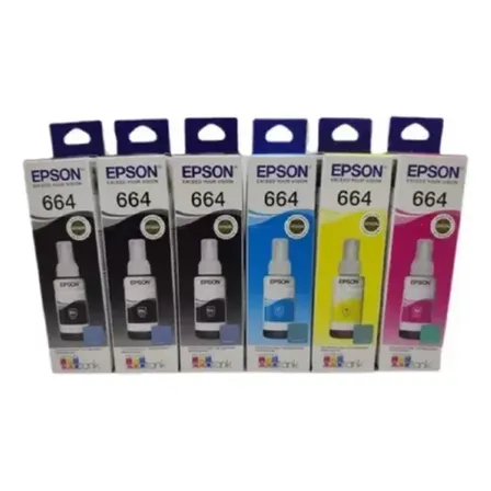 Kit 6 Tintas Epson 664 L200 L1300 L565 L495 L220 L395 L220 Colors