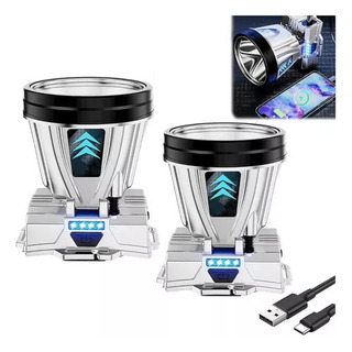 Linterna Frontal Recargable De Alta Potencia Super Bright 2p Color De La Luz Blanco Linterna Frontal Recargable De Alta Potencia Super Bright 2p Color De La Luz Blanco