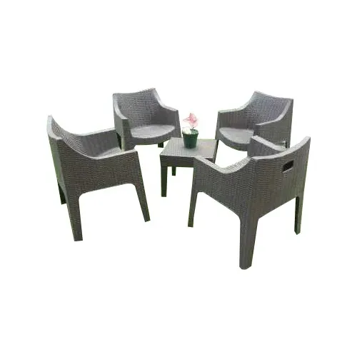 Juego De Silla Poltrona C/mesa De Centro Revistero Rattan 