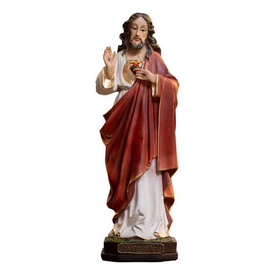 Imagem Sagrado Coração De Jesus 40cm Feito De Resina 