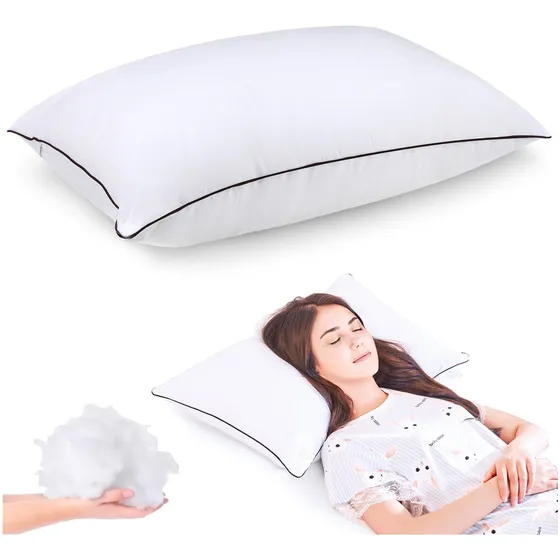 Almohadas De King Size Estándar De Microfibra Súper Suave -