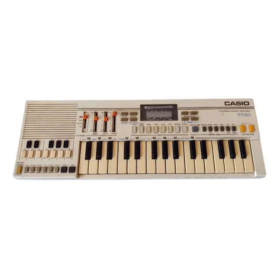 Mini Teclado Vintage  Casio Pt-30 Ano 1983 Leia A Descrição Creme