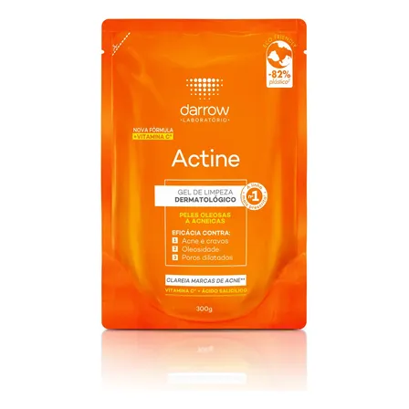 Darrow Actine Gel De Limpeza Dermatológico Facial 300g Refil